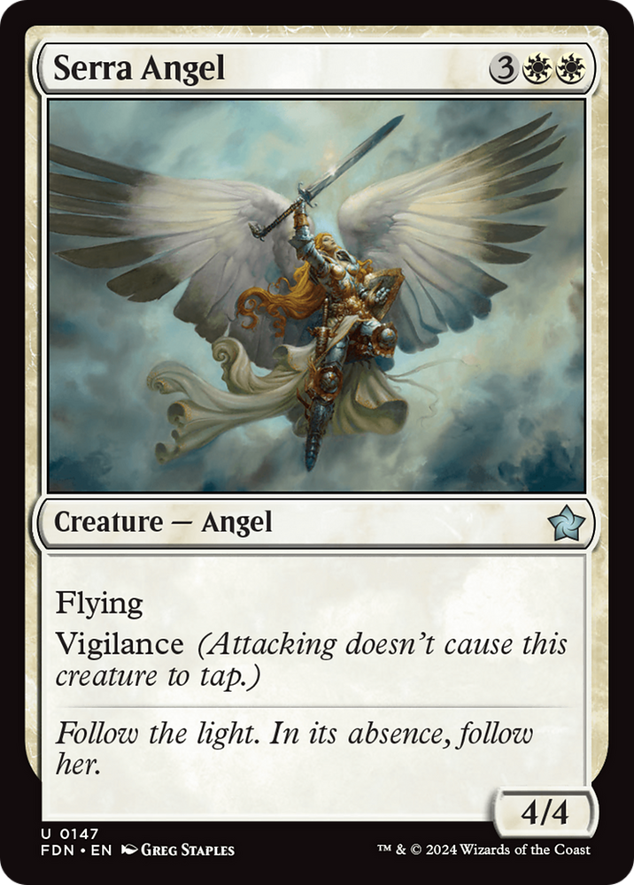 Serra Angel [Foundations] Magic: The Gathering