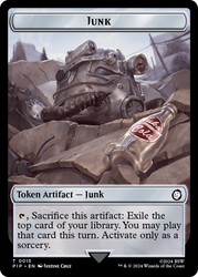 Junk // Zombie Mutant Double-Sided Token [Fallout Tokens] Magic: The Gathering