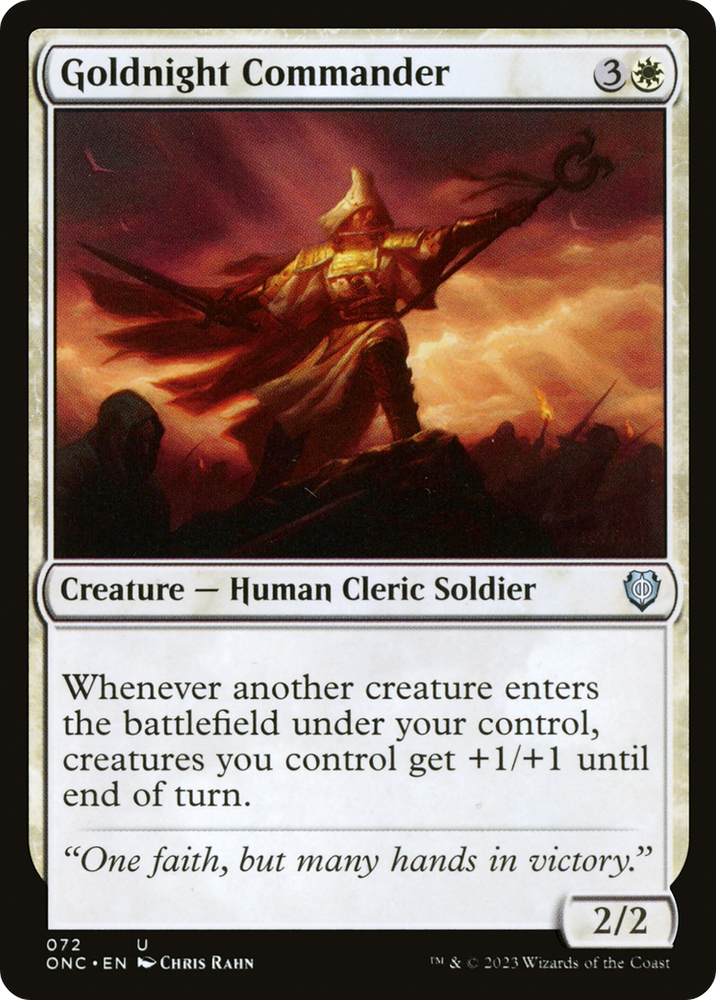 Goldnight Commander [Phyrexia: All Will Be One Commander] Magic: The Gathering