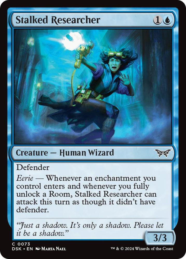 Stalked Researcher [Duskmourn: House of Horror] Magic: The Gathering