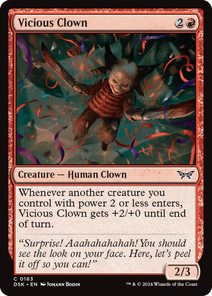 Vicious Clown [Duskmourn: House of Horror] Magic: The Gathering
