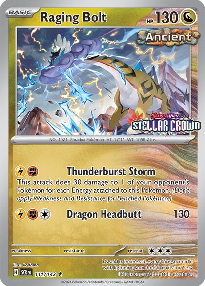 Raging Bolt (111/142) (Cosmo Holo - Best Buy Exclusive) [Miscellaneous Cards] Pokémon