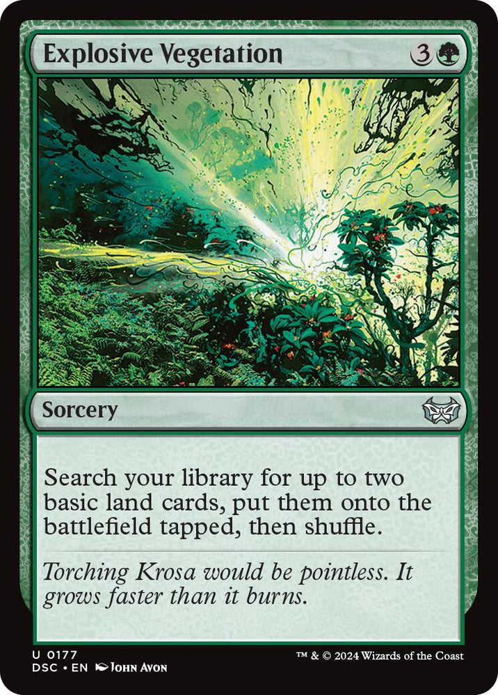 Explosive Vegetation [Duskmourn: House of Horror Commander] Magic: The Gathering