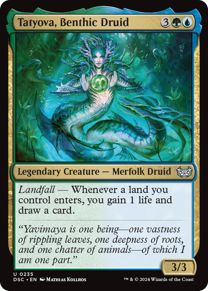 Tatyova, Benthic Druid [Duskmourn: House of Horror Commander] Magic: The Gathering