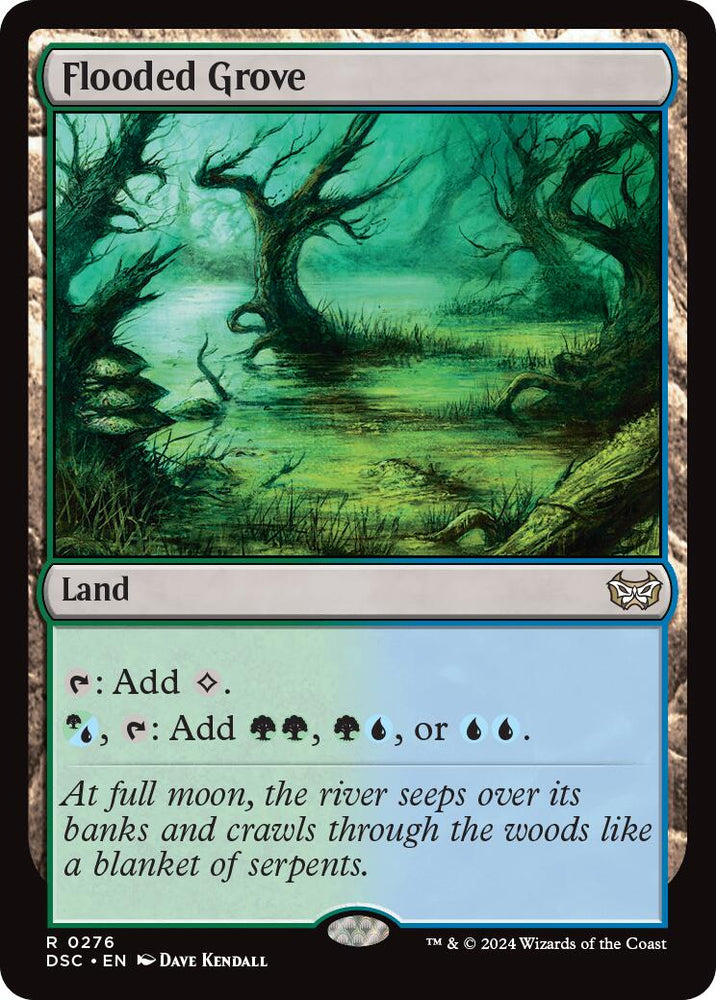 Flooded Grove [Duskmourn: House of Horror Commander] Magic: The Gathering