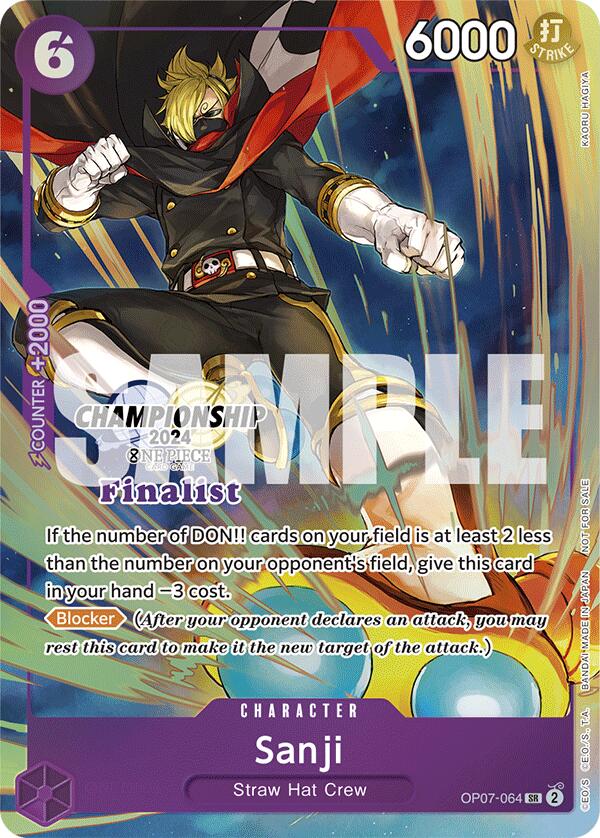 Sanji (Championship 2024 Finalist Card Set) [One Piece Promotion Cards] Bandai