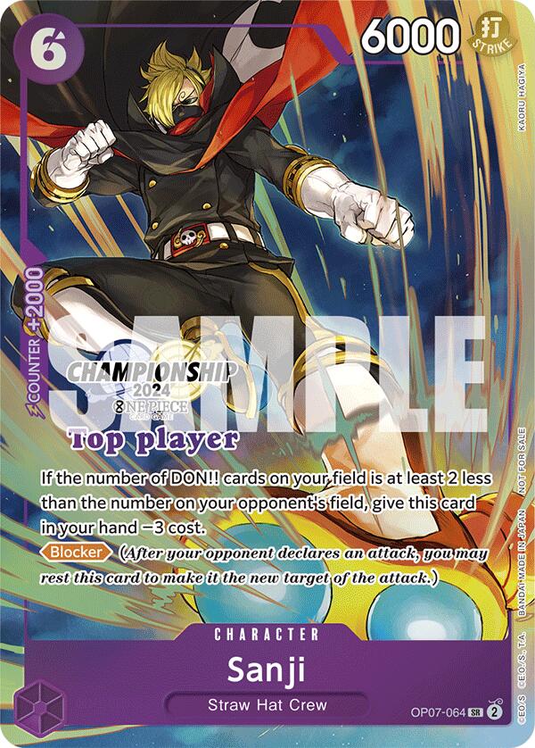 Sanji (Championship 2024 Top Player Pack) [One Piece Promotion Cards] Bandai