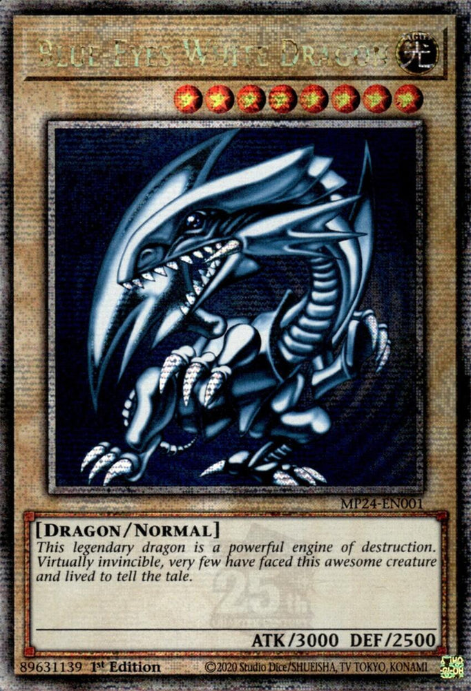 Blue-Eyes White Dragon [MP24-EN001] Quarter Century Secret Rare Yu-Gi-Oh!