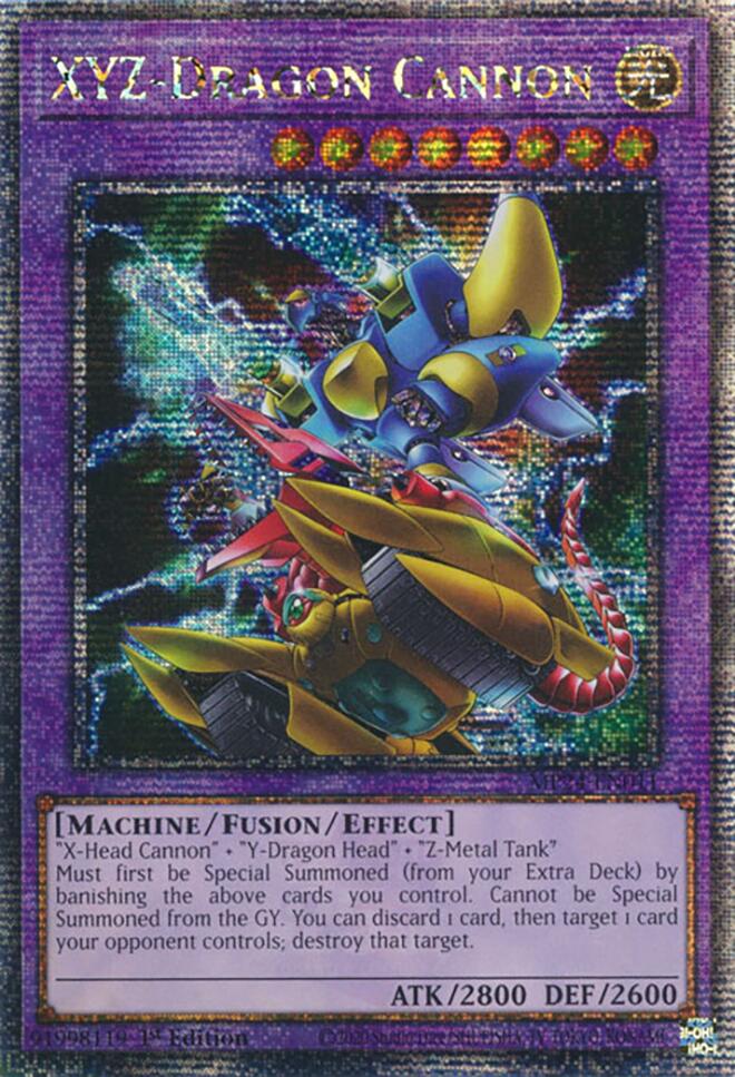 XYZ-Dragon Cannon (Alternate Art) [MP24-EN011] Quarter Century Secret Rare Yu-Gi-Oh!