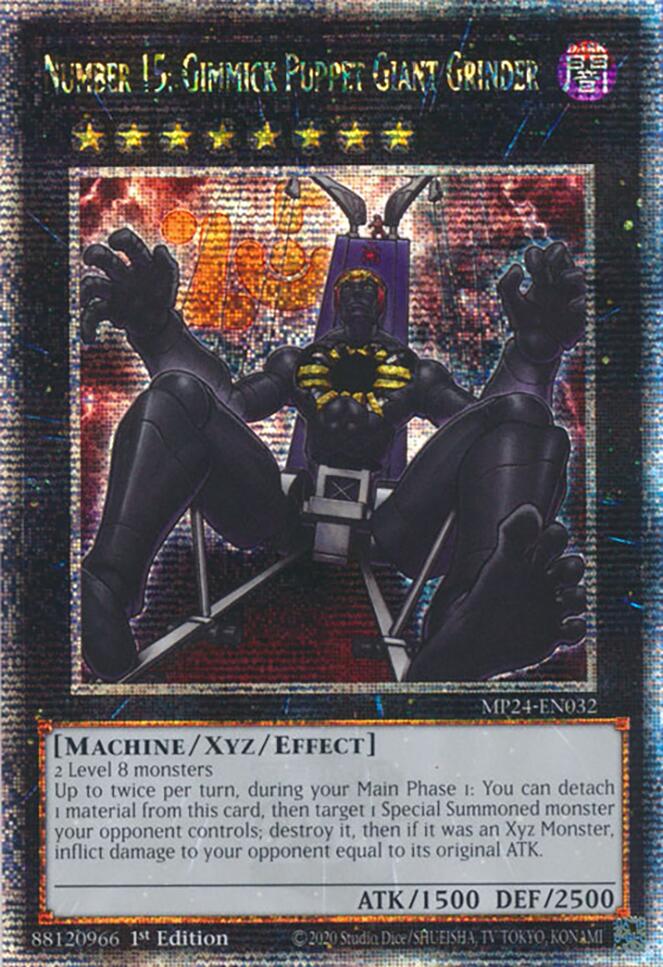 Number 15: Gimmick Puppet Giant Grinder [MP24-EN032] Quarter Century Secret Rare Yu-Gi-Oh!