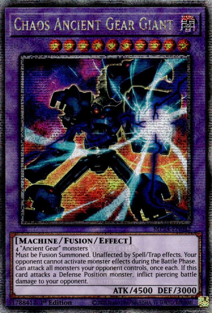 Chaos Ancient Gear Giant [MP24-EN042] Quarter Century Secret Rare Yu-Gi-Oh!