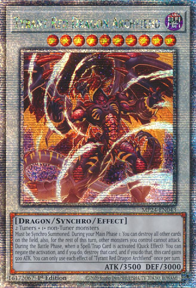 Tyrant Red Dragon Archfiend [MP24-EN043] Quarter Century Secret Rare Yu-Gi-Oh!