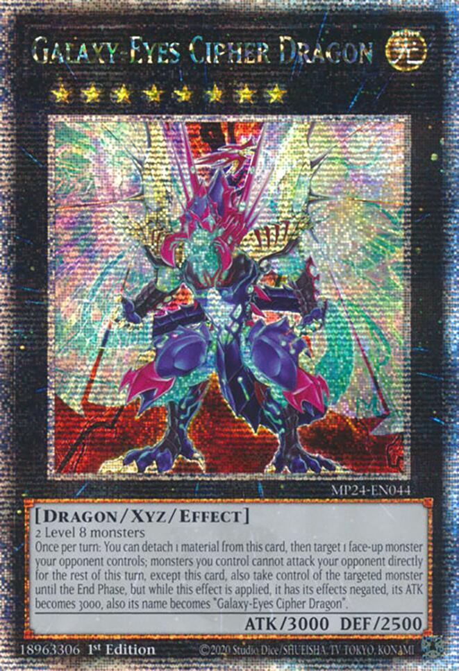 Galaxy-Eyes Cipher Dragon [MP24-EN044] Quarter Century Secret Rare Yu-Gi-Oh!