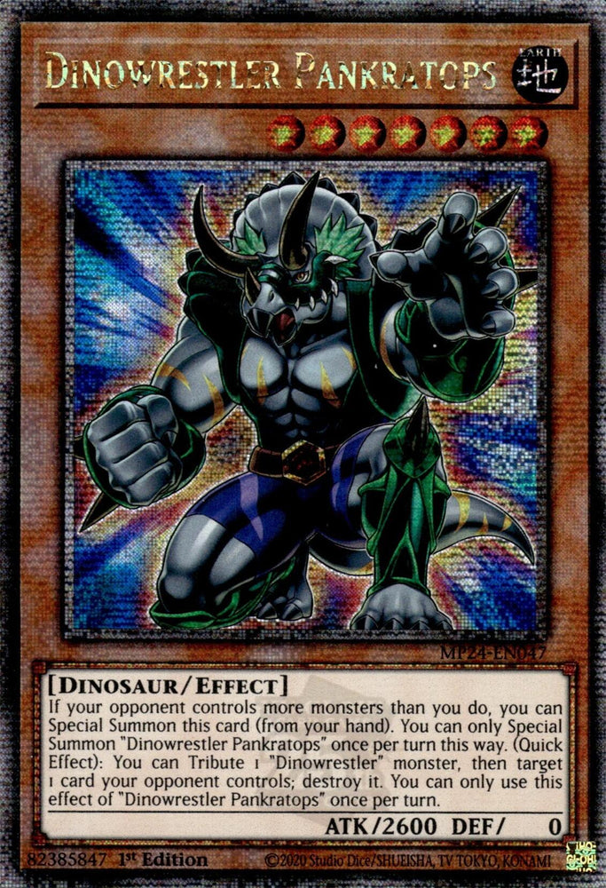 Dinowrestler Pankratops [MP24-EN047] Quarter Century Secret Rare Yu-Gi-Oh!