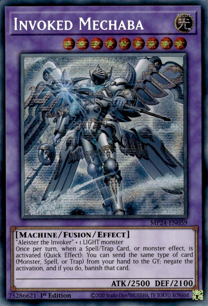 Invoked Mechaba (Alternate Art) [MP24-EN059] Prismatic Secret Rare Yu-Gi-Oh!