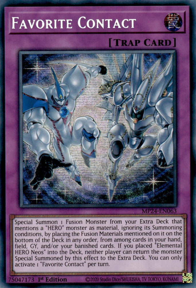 Favorite Contact [MP24-EN063] Prismatic Secret Rare Yu-Gi-Oh!