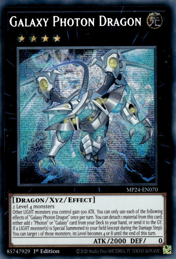 Galaxy Photon Dragon [MP24-EN070] Prismatic Secret Rare Yu-Gi-Oh!