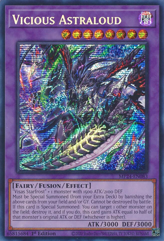 Vicious Astraloud [MP24-EN083] Prismatic Secret Rare Yu-Gi-Oh!
