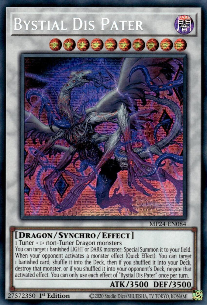 Bystial Dis Pater [MP24-EN084] Prismatic Secret Rare Yu-Gi-Oh!