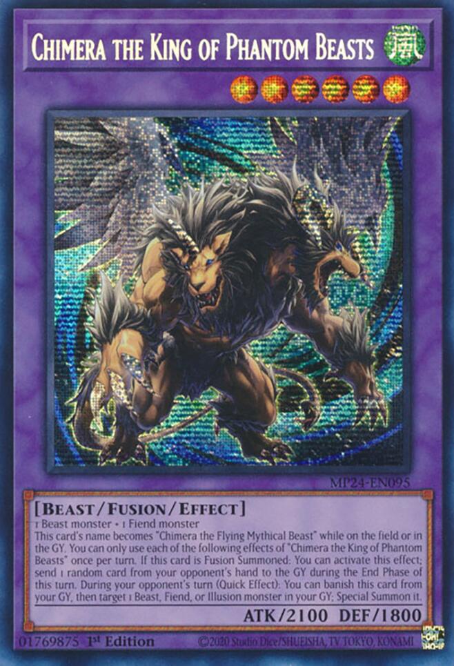 Chimera the King of Phantom Beasts [MP24-EN095] Prismatic Secret Rare Yu-Gi-Oh!