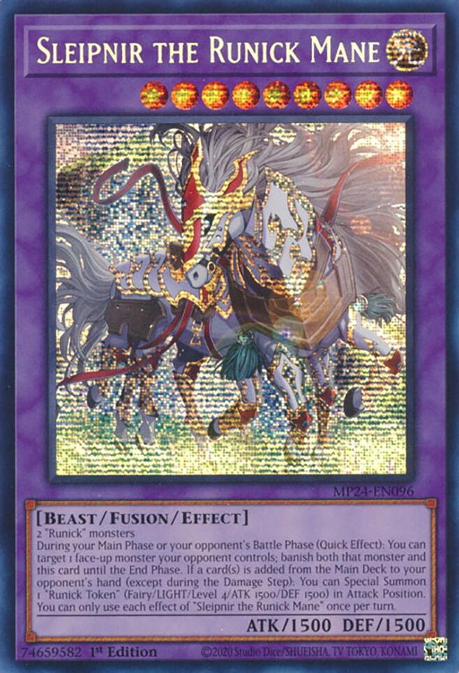 Sleipnir the Runick Mane [MP24-EN096] Prismatic Secret Rare Yu-Gi-Oh!