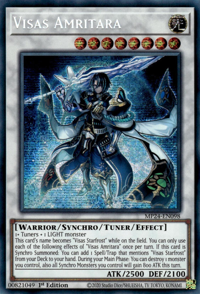 Visas Amritara [MP24-EN098] Prismatic Secret Rare Yu-Gi-Oh!