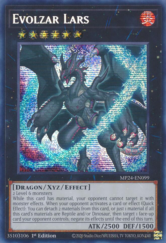 Evolzar Lars [MP24-EN099] Prismatic Secret Rare Yu-Gi-Oh!