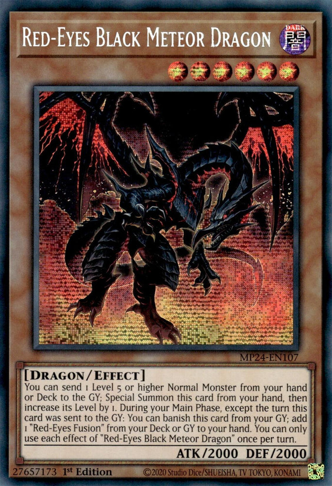 Red-Eyes Black Meteor Dragon [MP24-EN107] Prismatic Secret Rare Yu-Gi-Oh!