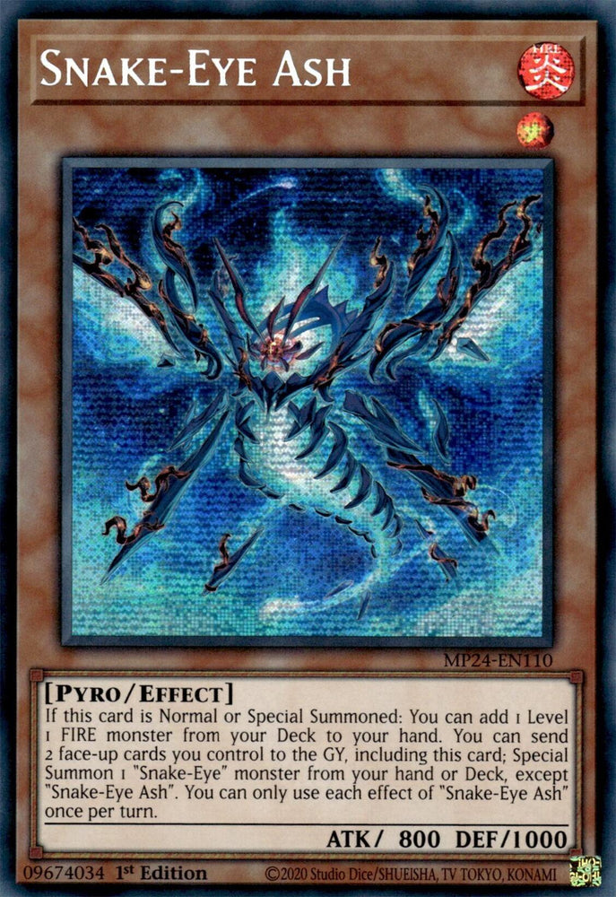 Snake-Eye Ash [MP24-EN110] Prismatic Secret Rare Yu-Gi-Oh!