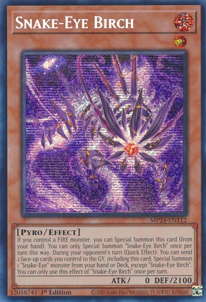 Snake-Eye Birch [MP24-EN112] Prismatic Secret Rare Yu-Gi-Oh!