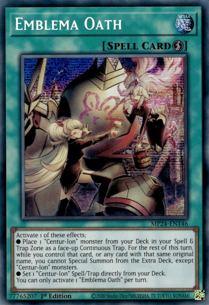 Emblema Oath [MP24-EN146] Prismatic Secret Rare Yu-Gi-Oh!