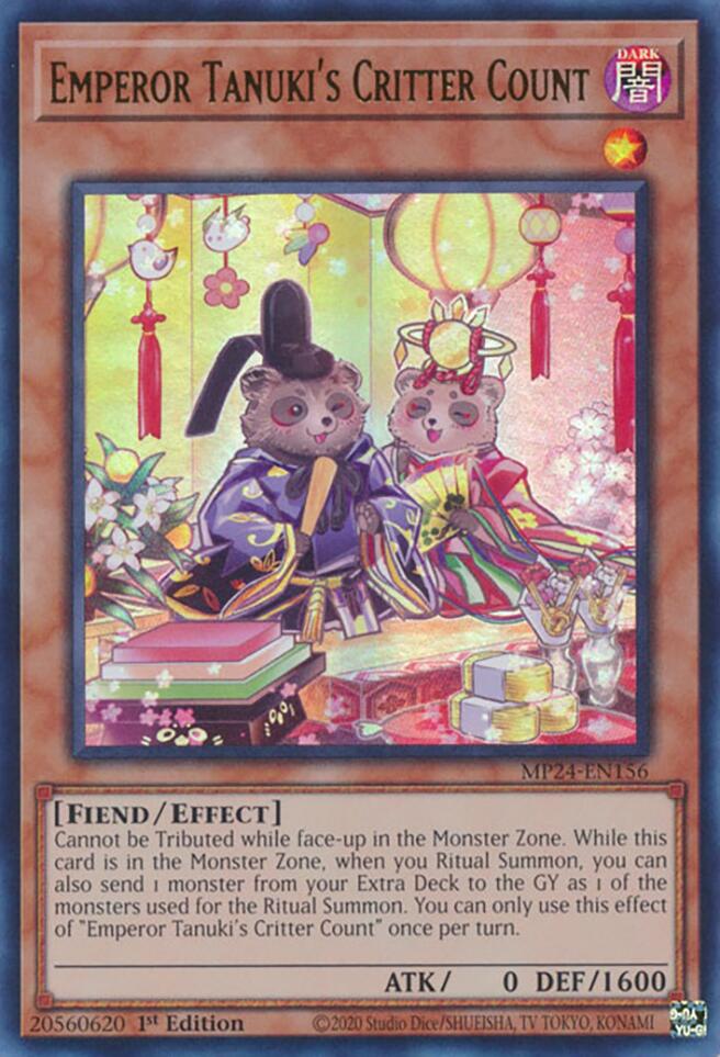 Emperor Tanuki's Critter Count [MP24-EN156] Ultra Rare Yu-Gi-Oh!