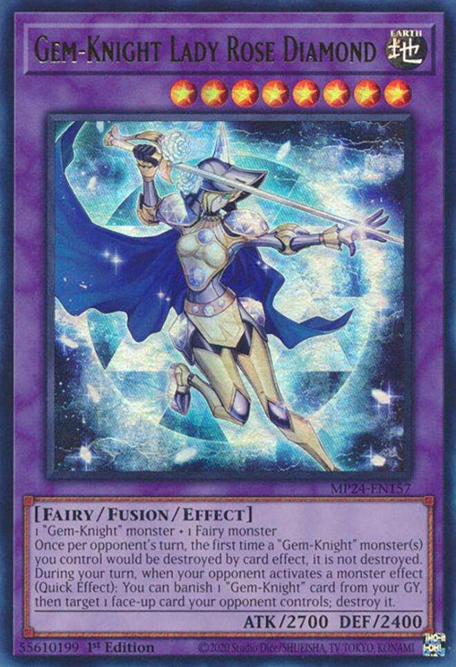 Gem-Knight Lady Rose Diamond [MP24-EN157] Ultra Rare Yu-Gi-Oh!