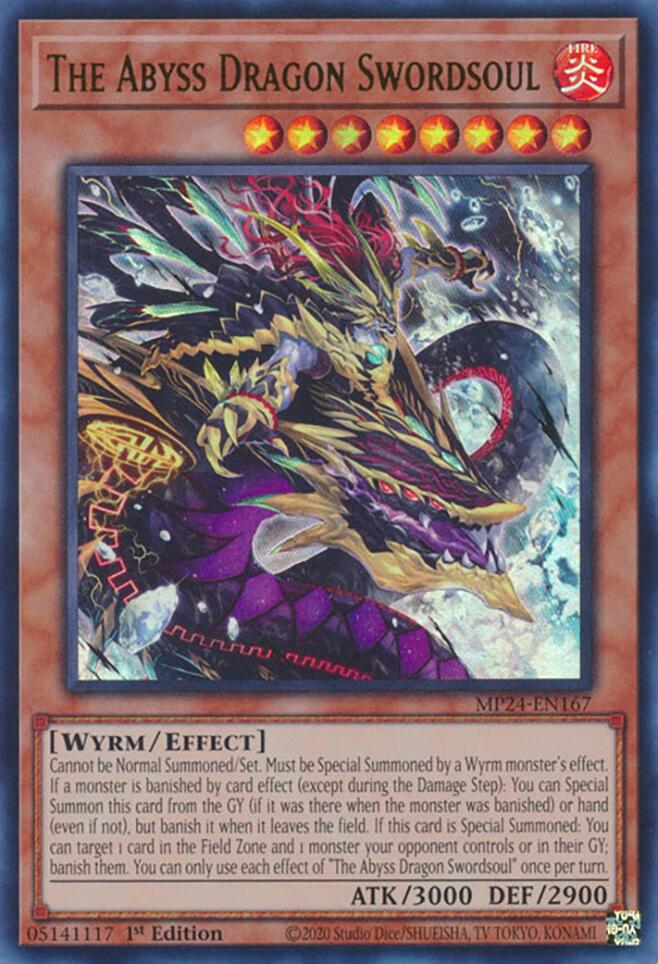 The Abyss Dragon Swordsoul [MP24-EN167] Ultra Rare Yu-Gi-Oh!