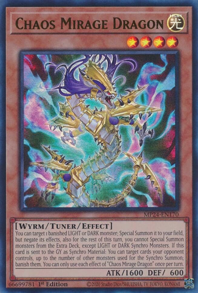 Chaos Mirage Dragon [MP24-EN170] Ultra Rare Yu-Gi-Oh!