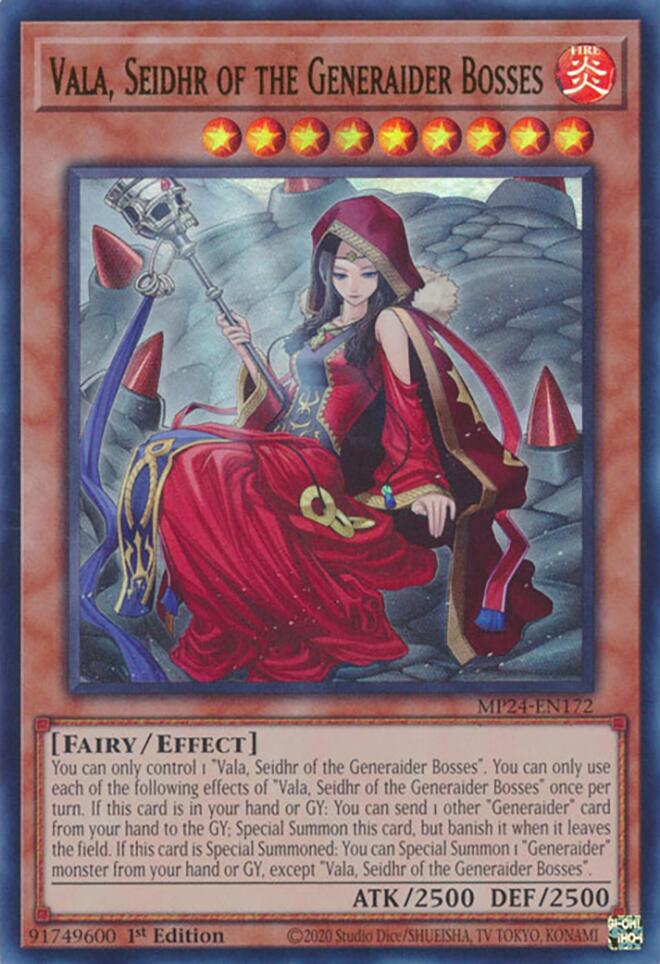 Vala, Seidhr of the Generaider Bosses [MP24-EN172] Ultra Rare Yu-Gi-Oh!