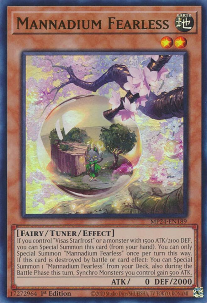 Mannadium Fearless [MP24-EN189] Ultra Rare Yu-Gi-Oh!