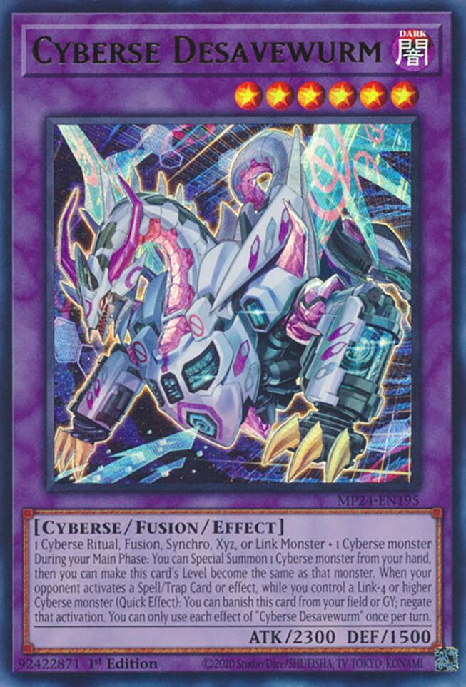 Cyberse Desavewurm [MP24-EN195] Ultra Rare Yu-Gi-Oh!