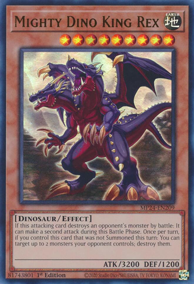 Mighty Dino King Rex [MP24-EN209] Ultra Rare Yu-Gi-Oh!