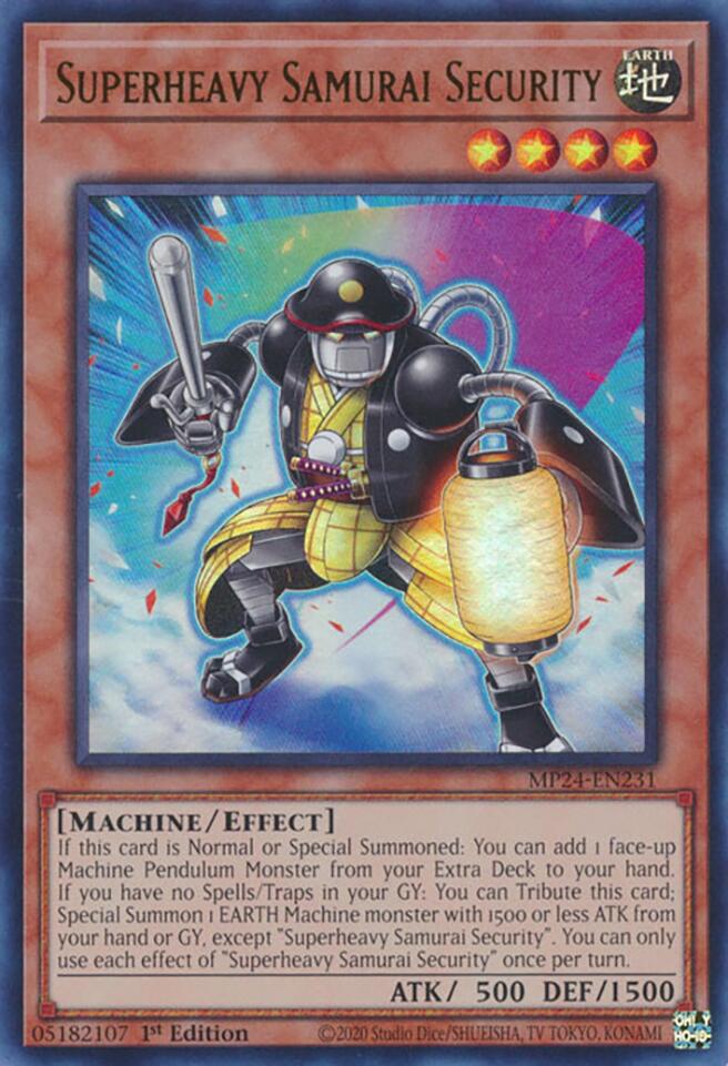 Superheavy Samurai Security [MP24-EN231] Ultra Rare Yu-Gi-Oh!