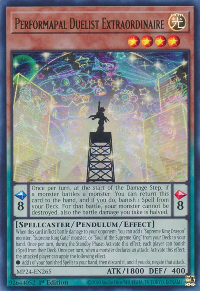 Performapal Duelist Extraordinaire [MP24-EN265] Ultra Rare Yu-Gi-Oh!