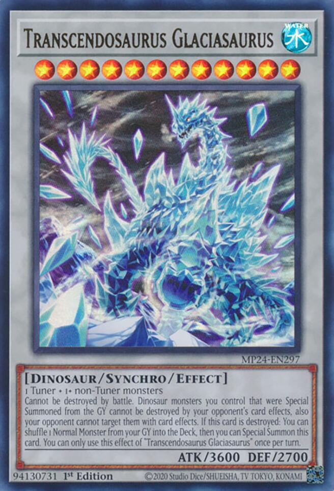 Transcendosaurus Glaciasaurus [MP24-EN297] Ultra Rare Yu-Gi-Oh!