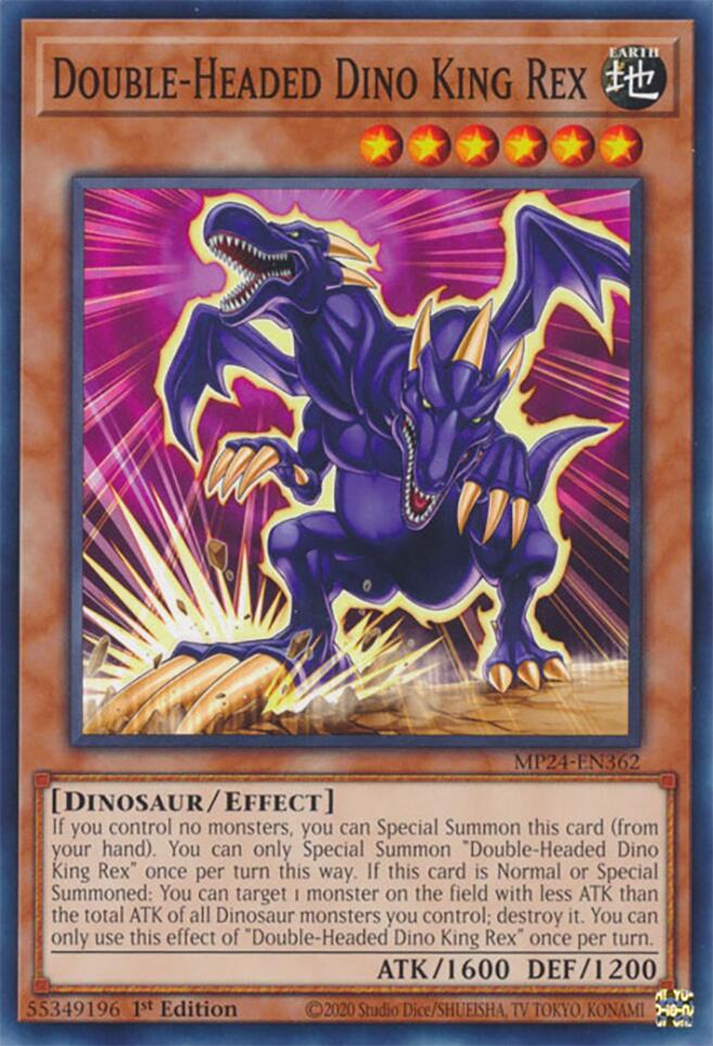 Double-Headed Dino King Rex [MP24-EN362] Common Yu-Gi-Oh!