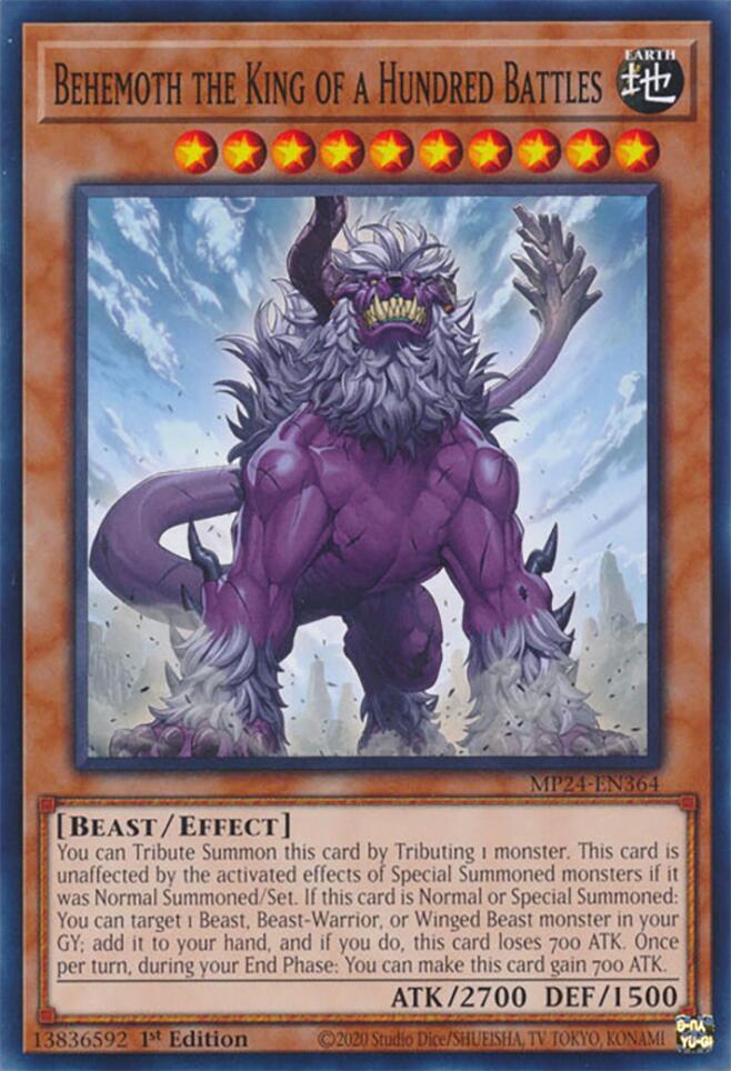 Behemoth the King of a Hundred Battles [MP24-EN364] Common Yu-Gi-Oh!