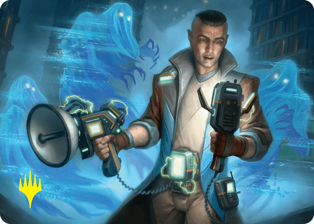 Paranormal Analyst Art Card (Gold-Stamped Signature) [Duskmourn: House of Horror Art Series] Magic: The Gathering