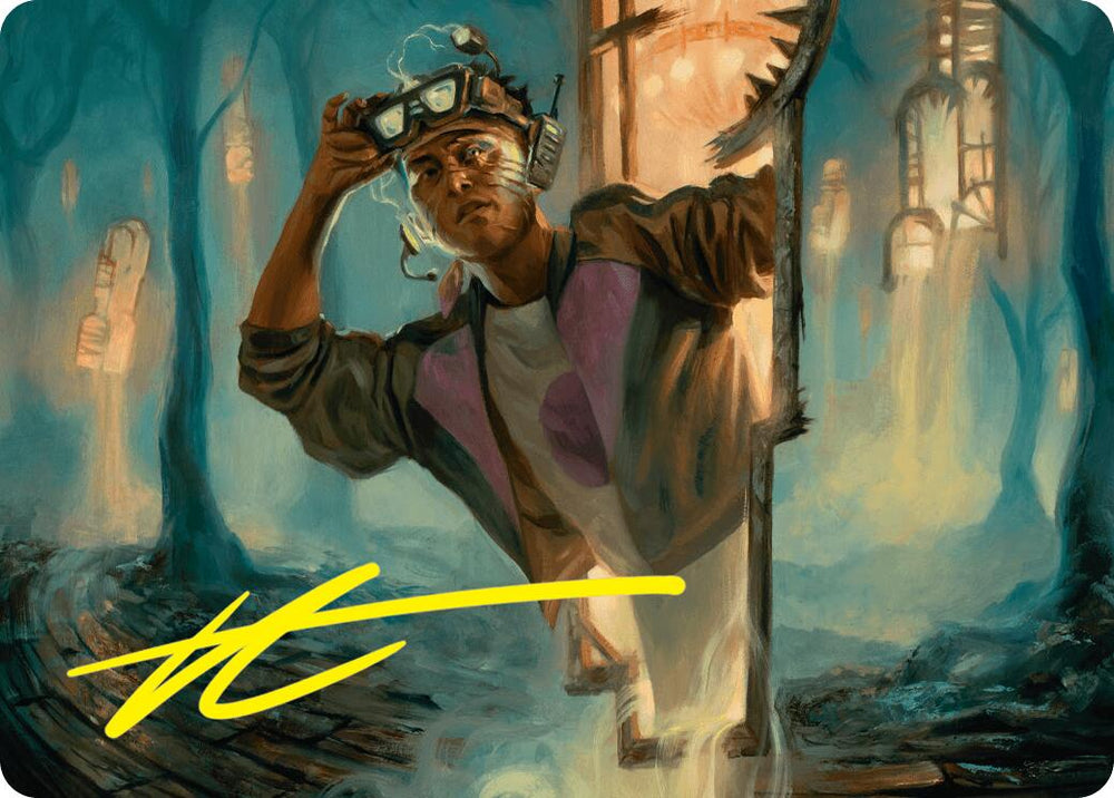 House Cartographer Art Card (Gold-Stamped Signature) [Duskmourn: House of Horror Art Series] Magic: The Gathering