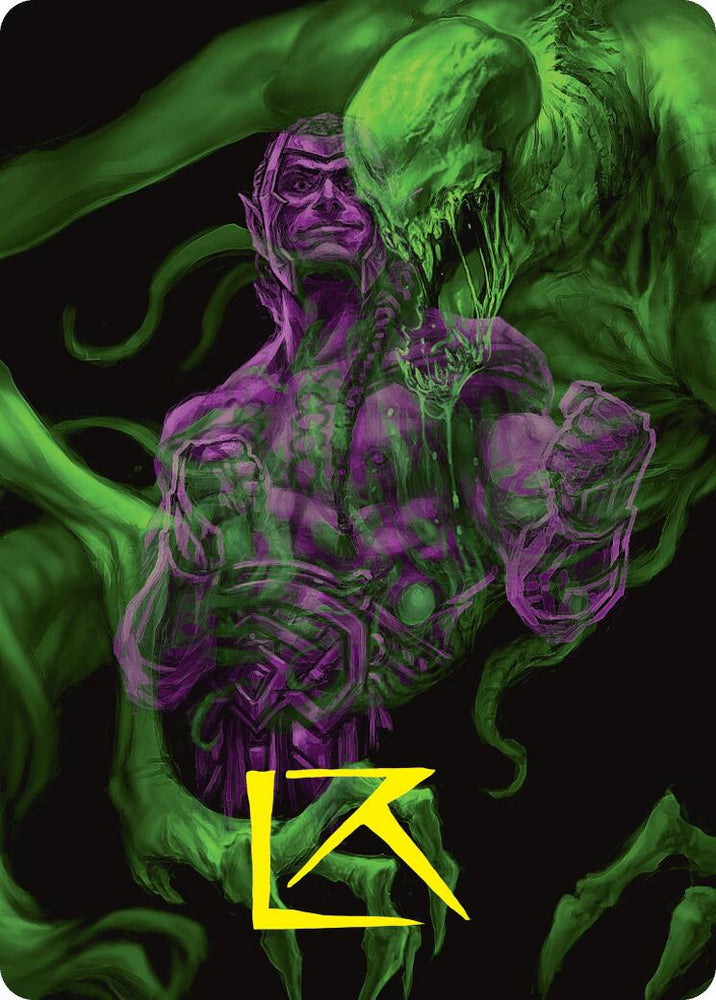Tyvar, the Pummeler Art Card (Gold-Stamped Signature) [Duskmourn: House of Horror Art Series] Magic: The Gathering