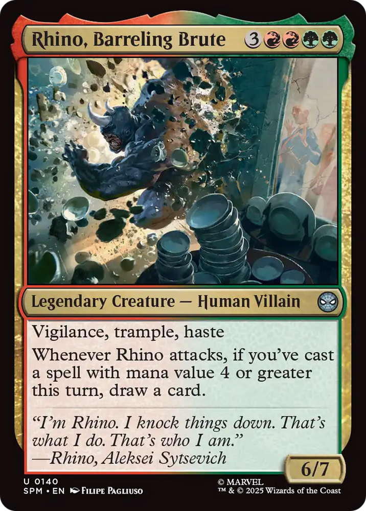 Rhino, Barreling Brute [Marvel's Spider-Man] Magic: The Gathering