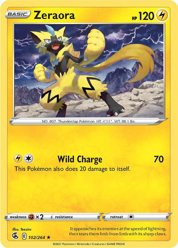 Zeraora (102/264) [Sword & Shield: Fusion Strike] Pokémon