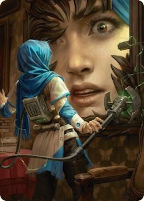 Reality Is Mine to Control Art Card [Duskmourn: House of Horror Art Series] Magic: The Gathering
